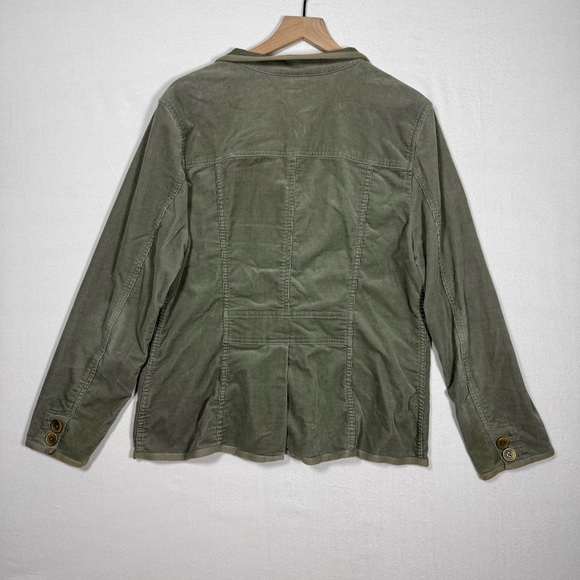 L.L. Bean‎ Women's Green Corduroy Military Utility XL - Picture 4 of 6